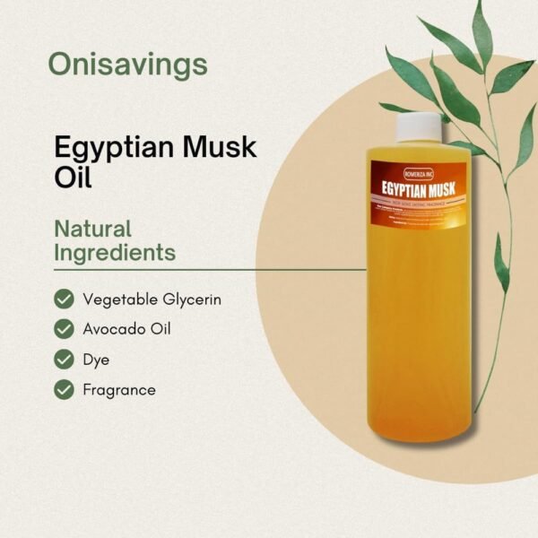 Egyptian Musk Fragrance Oil Ideal for DIY Soap Making, Diffusers, Candles and Body Butters - Long-Lasting Fragrance Essential Oil Good Addition to Lotions and Creams - Image 3