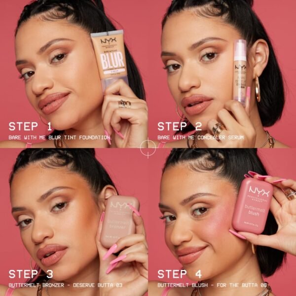NYX PROFESSIONAL MAKEUP Buttermelt Powder Blush, Fade and Transfer-Resistant Blush, Up to 12HR Make Up Wear, Vegan Formula - For The Butta - Image 11