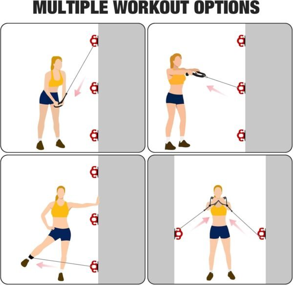 3 PCS Resistance Bands - Workout Wall Mount & Door Anchors for Hanging Straps, Home Gym & Physical Therapy - Image 6