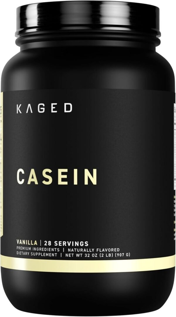 Kaged Premium Casein Protein Powder | Vanilla | Micellar Casein | Banned-Substance Free Supplement | Build Muscle and Recover Faster | Kasein | 27 Servings - Image 2