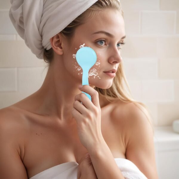 4 Pack Silicone Manual Facial Cleansing Brush, Soft Facial Brushes Waterproof Exfoliating Face Cleaning Brush, Skin Friendly Face Brush for Blackheads Whiteheads Makeup Residues Removal - Image 8