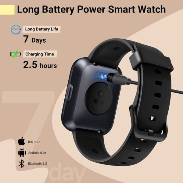 Smartwatch for Women/Men, Compatible with Android & iPhone, 1.8'' Fitness Tracker Watch with Alexa, Call & Notification Alerts, Heart Rate & Sleep Monitor, 120 Sports Modes, Waterproof Smart Watch - Image 7