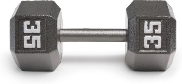 Marcy Cast Iron Hex Dumbbells Collection - Available size from 3-lb to 100-lb, SOLD INDIVIDUALLY - Image 7