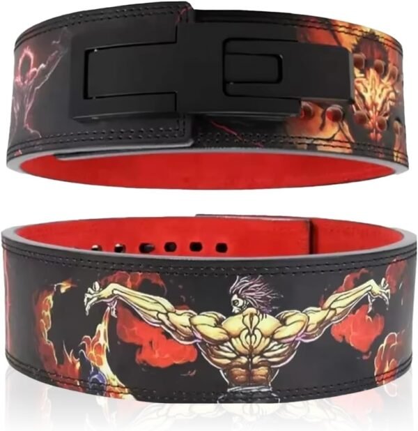 Anime Lever Belt - Weight Lifting Belt Heavy Duty Powerlifting Belt, Weightlifting Gym Belt for Back Support Deadlifts Squats - Image 2