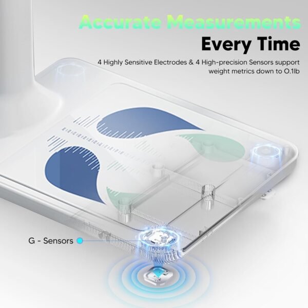 arboleaf Digital Physician Scale, FSA HSA Eligible, Ultrasonic Height and Weight Scale, Smart Body Composition Analyzer for Gym and Home, 11-485lb, 6ft.4.8in, Body Fat Measurement, Weight, Height, BMI - Image 6