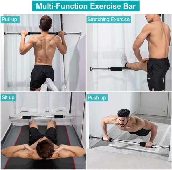 Pull Up for Doorway, Adjustable Door Mounted Chinning Heavy Duty Steel Body Workout Chin Up for Home Gym Exercise Fitness - Image 3