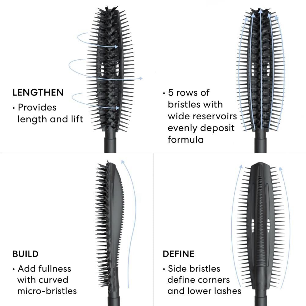 bareMinerals Strength & Length Serum-Infused Black Mascara with Plant-Based Lash Serum, Lengthens, Lifts + Defines Lashes for Healthier Lashes, Vegan - Image 5