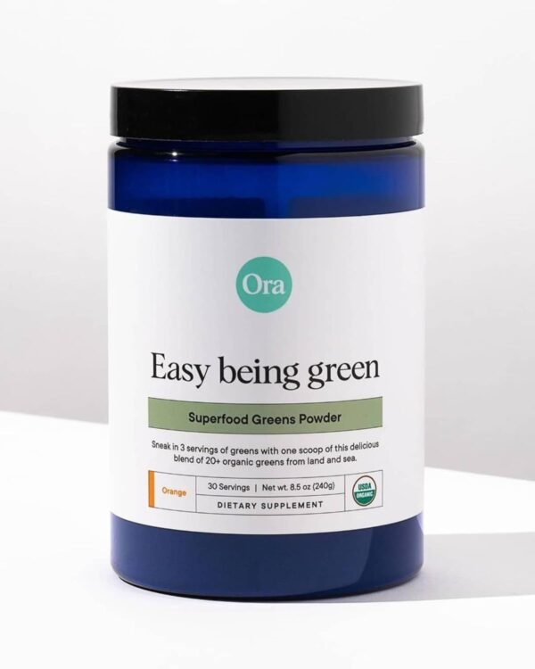 Ora Organic Greens Powder - Vegan, Gluten-Free, Organic Super Greens Drink for Energy and Detox | Antioxidants & Adaptogenic Herbs | 20+ Superfood Greens Blend - Citrus Flavor, 30 Servings - Image 6