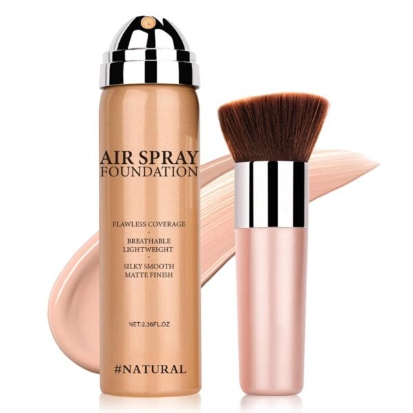Magic Minerals Airbrush Foundation Makeup Spray Silky Lightweight Spray Foundation Makeup Air Brush Flawless Setting Spray Makeup for Mature Skin (Natural/Warm Porcelain) - Image 2