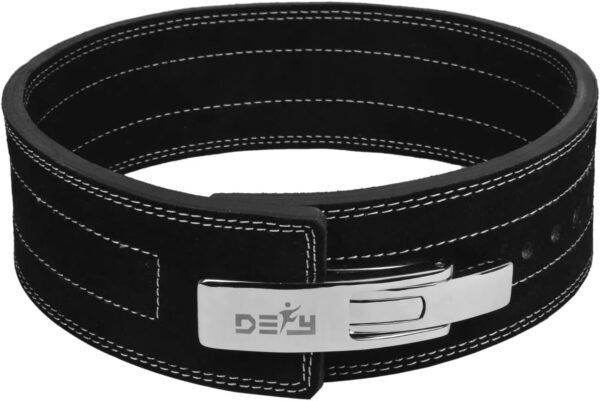 DEFY Weightlifting Lever Belt – 4” Wide Powerlifting Strongman Gym Belt for Men & Women – 10MM Lever Belt for Lower Back Support, Workout, Deadlift & IPF Bodybuilding - Image 2