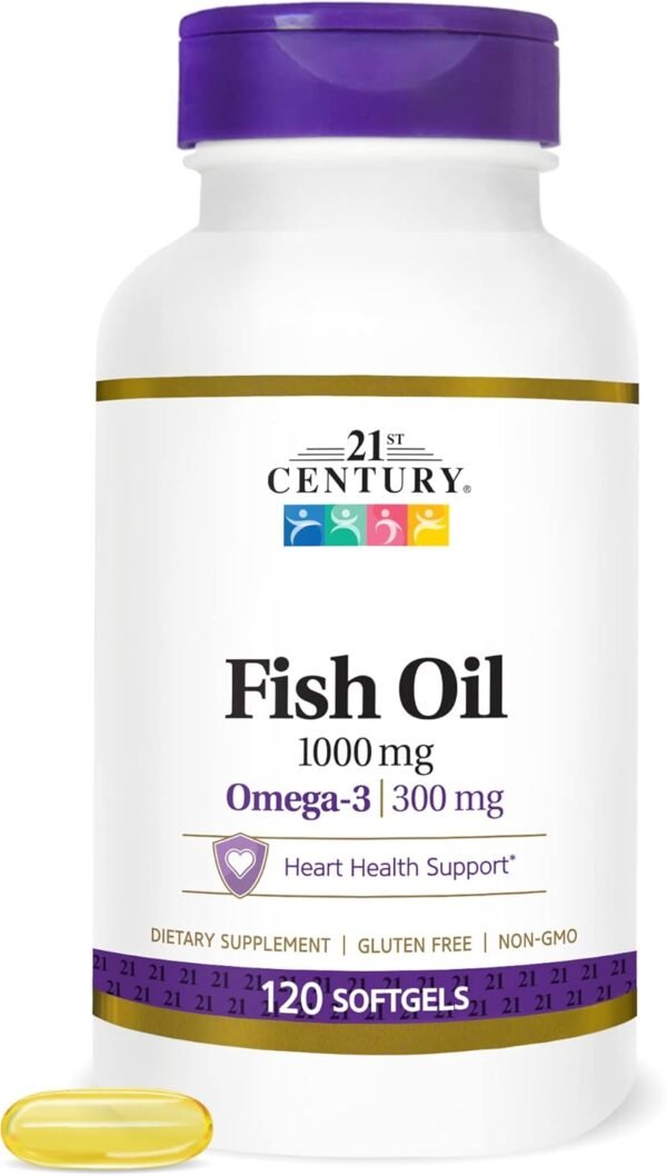 21st Century Fish Oil 1000 mg Softgels, 120 Count - Image 2