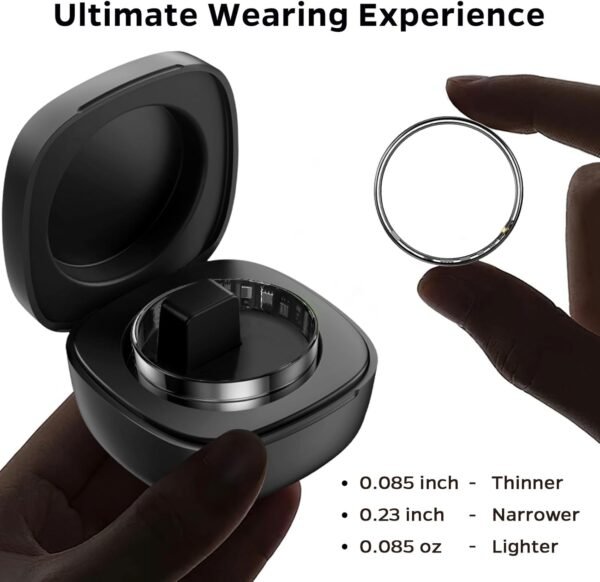 Upgrade Smart Health Ring for Women Men,Waterproof Fitness Ring,Fitness Tracker for Activity Monitoring,Sleep Tracker, No Subscription Fee, Smart Ring for iSO & Android (Rose Gold,8#) - Image 3