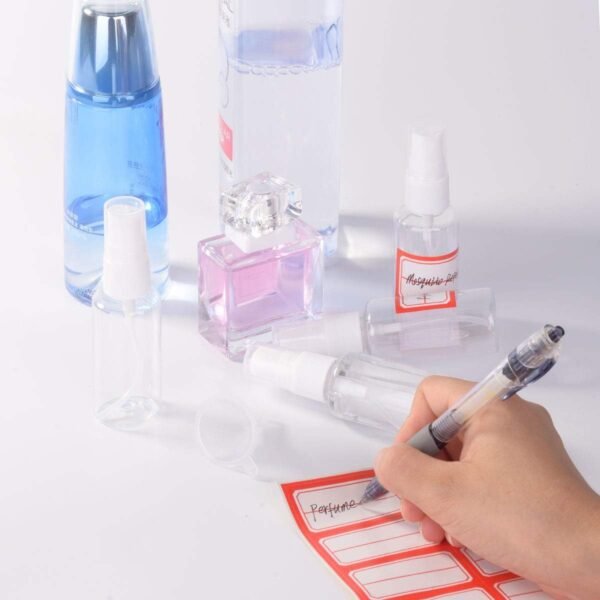 Spray Bottle, 1oz/30ml Small Plastic Fine Mist Spray Bottles, Mini Empty Travel Bottles with Funnels and Labels 6 Pack - Image 7