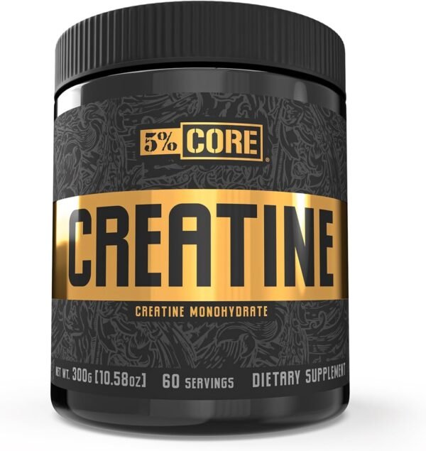 5% Nutrition Core Creatine | Micronized Creatine Monohydrate Powder | 5G, 5000mg, 60 Servings (Unflavored) - Image 2