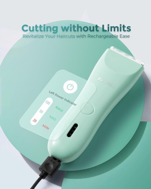 Baby Hair Clippers, Quiet & Dual-Mode Hair Cutting for 0-12, Waterproof Rechargeable & Cordless Hair Trimmer for Infant Toddler & Kids - Image 6