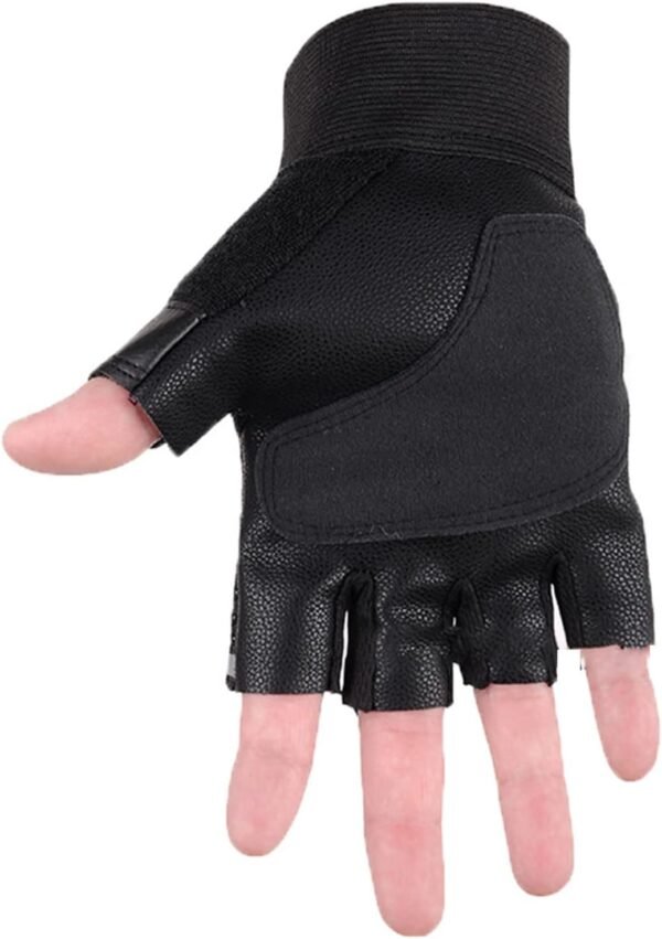 1 Pair Workout Gloves, Half-Finger Mesh Sports Gloves, Non-Slip Wear-Resistant Full Palm Protection Structure Fingerless Gloves Suitable for Weightlifting and Fitness - Image 9