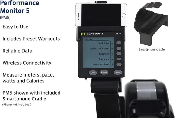 Concept2 Model D Upgraded New Rowing Machine Indoor Rowing Machine for Exercise Control Your Workout Intensity with PM5 Performance Monitor and Bundled with HogoR Cleaning Cloth - Image 4