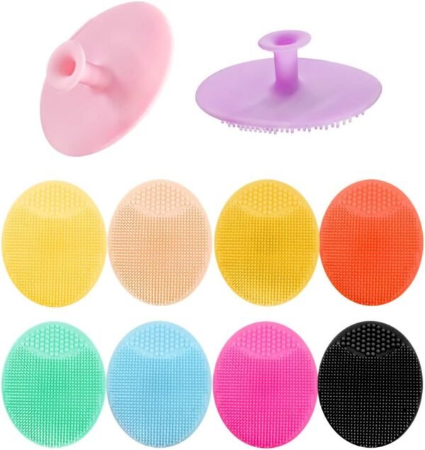 10PCS Silicone Facial Cleansing Brush,Super Soft Face Scrub Clean Brush, Acne Blackheads Removing Handheld Face Scrubber,for Sensitive, Delicate, Dry Skin - Image 2