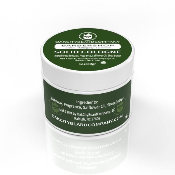 Oak City Beard Company - BarberShop - Solid Cologne - 1 Ounce - Citrus - Mahogany - Green Notes - Lavender - Image 3