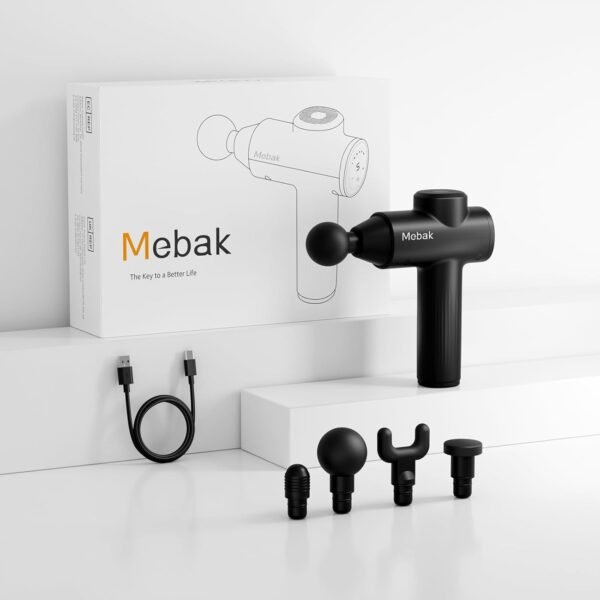 Mebak 7 Massage Gun, Massage Gun Deep Tissue for Pain Relief, Muscle Massager for Home, Office & Gym, 5 Speed Levels - Image 8