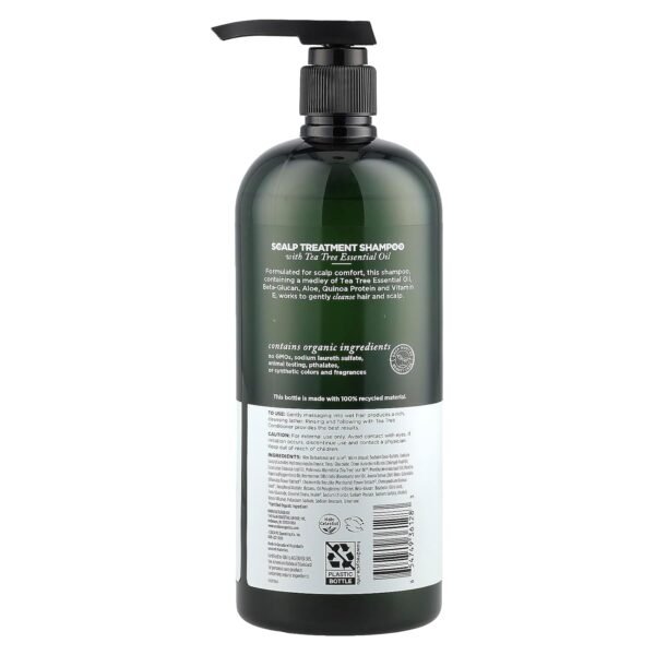 Avalon Organics Scalp Treatment Tea Tree Shampoo, Encourages Scalp Well-Being and Leaves Hair Soft, 32 Fluid Ounces - Image 3