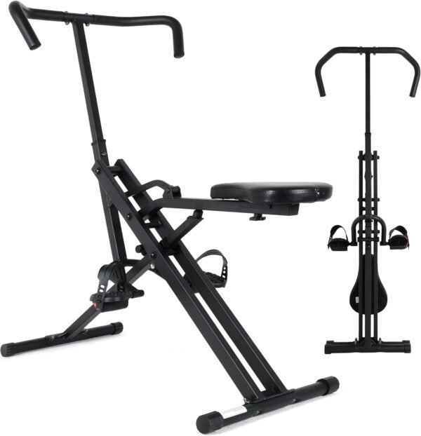 Leikefitness Squat Assist Trainer for Leg Fitness Machine for Home Gym Squat Machine, 2 in 1 Ride & Rowing Machine for Botty Glutes Butt Thighs - Image 2