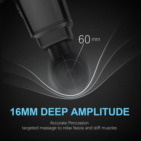 Muscle Massage Gun, Quiet Deep Tissue Percussion Back Neck Head Hammer Massager for Athletes, 30 Speed Level, LCD Touch Screen with 10 Heads, Hand Held Massager (Gray) - Image 4