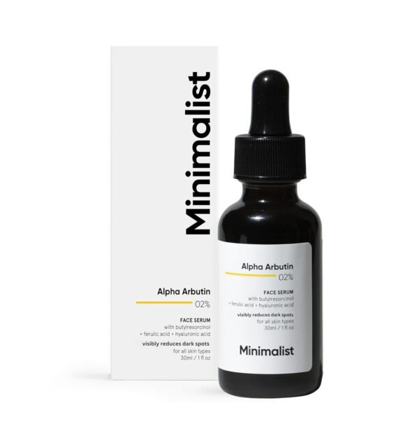 Minimalist 2% Alpha Arbutin Serum for Removing Pigmentation, Acne Marks, Dark Spots, Tanning & Blemishes | For Brighter & Even Tone | For Women & Men | 1 Fl Oz / 30 ml - Image 2