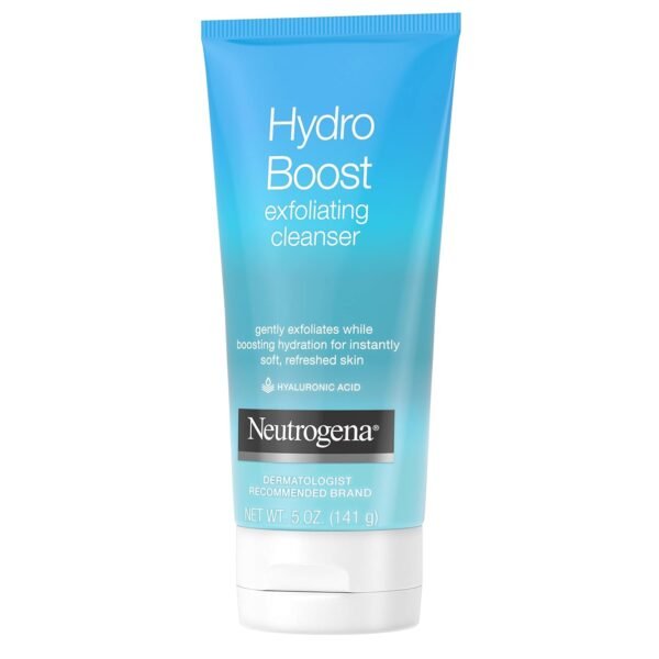Neutrogena Hydro Boost Gentle Exfoliating Daily Facial Cleanser with Hyaluronic Acid, Clinically Proven to Increase Skin's Hydration Level, Non-Comedogenic Oil-, Soap- & Paraben-Free, 5 Oz, 3 Pack - Image 12