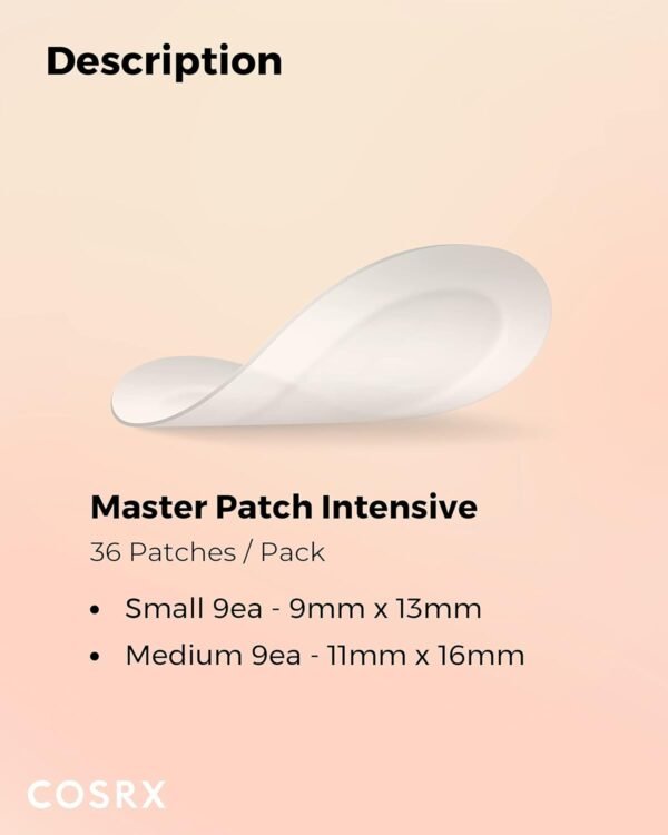 COSRX Master Patch Intensive | Oval-Shaped Hydrocolloid Pimple Patch with Tea Tree Oil & Salicylic Acid | Quick & Easy Blemish, Zit, Spot Treatment (90 Patches (Medium, Large), 90, Count) - Image 9
