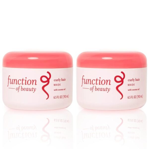 FUNCTION OF BEAUTY Hair Mask for Curly Hair, 6.5 oz Each (2-Pack) - Deep Conditioning Formula With Coconut Oil and Shea Butter for Smooth, Hydrated, Healthier Looking Curls - Image 2