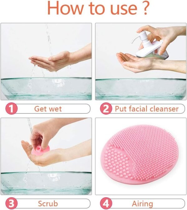 10PCS Silicone Facial Cleansing Brush,Super Soft Face Scrub Clean Brush, Acne Blackheads Removing Handheld Face Scrubber,for Sensitive, Delicate, Dry Skin - Image 4