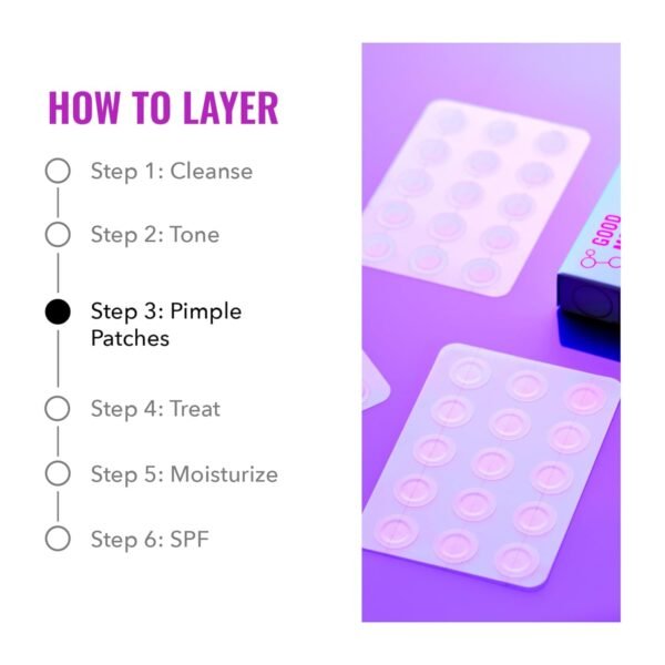 Good Molecules Pimple Patches (60 Patches) - Ultra-Thin Hydrocolloid Patches To Conceal Whiteheads, Blackheads And Blemishes, Target Ance and Impurities - Skin Care For Face With Cellulose And Pectin - Image 6