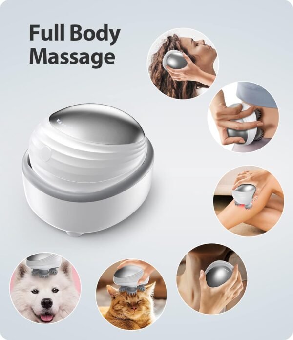 Electric Scalp Massager, Waterproof Electric Hair Massager with 8 Massage Claws, Portable Head Massager Scalp Stress Relax, Handheld Hair Scalp Massager for Stress Relief - Image 6