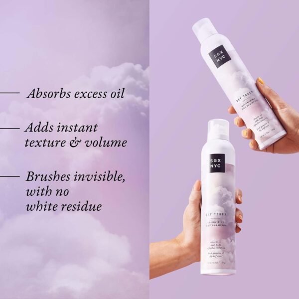 SGX NYC Dry Touch Volumizing Dry Shampoo - Paraben Free, Vegan Dry Shampoo Spray Absorbs Excess Oil - Fresh and Bouncy Hair with No Residue - 6.5 oz - Image 4