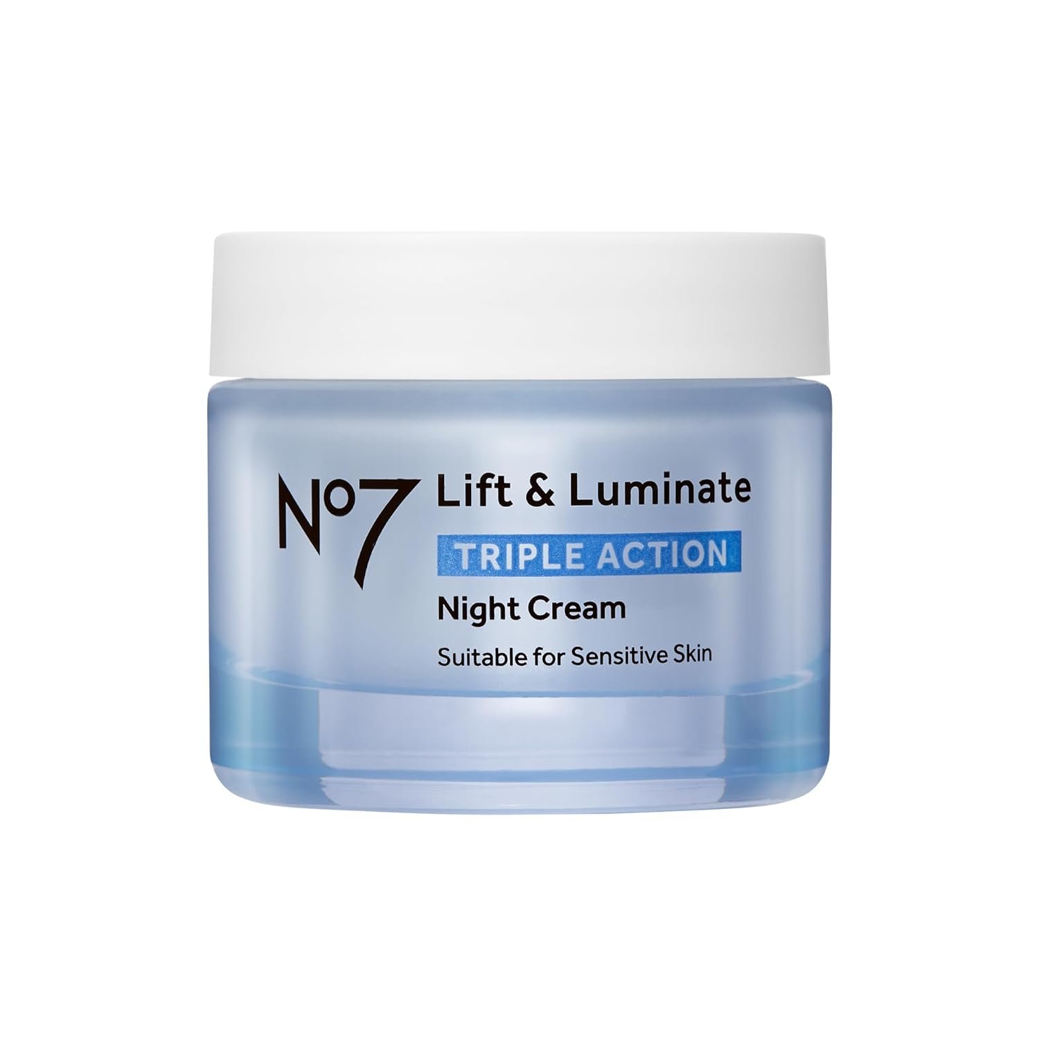 No7 Lift & Luminate Triple Action Night Cream - Anti-Wrinkle, Collagen Peptide Moisturizer with Skin Firming Hyaluronic Acid & Hibiscus - Helps Even Skin Tone for a Radiant Complexion (1.7 Fl Oz) - Image 2