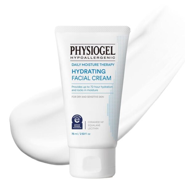 Physiogel Hydrating Facial Cream Moisturizer, Provides 72 hrs of Hydration for Normal to Dry Sensitive Skin, Fragrance Free, Strengthens Skin Barrier, Face Cream for Men & Women, Ceramide, Squalane - Image 2