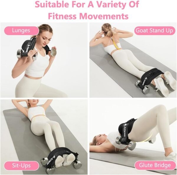 Exercise Hip Thrust Belt, Glute Trainer, Adjustable Hip Thrust Belt with Extra Padding for Dumbbells Kettlebells Gym Fitness Bodybuilding Weightlifting - Image 9