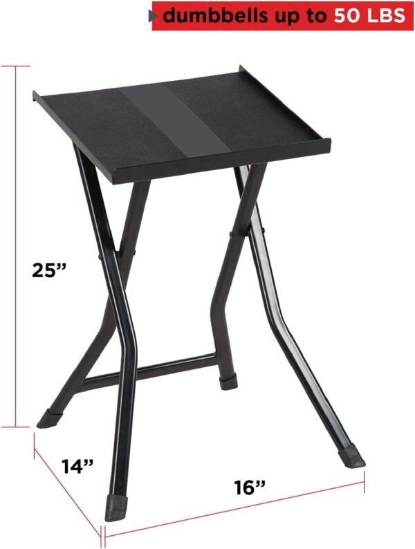 PowerBlock Small Compact Stand, Dumbbell Rack & Weight Rack, Folds Flat For Easy Storage, Use with PowerBlock Expandable Dumbbells, Home Gym Strength Training, Pack of 1 - Image 3