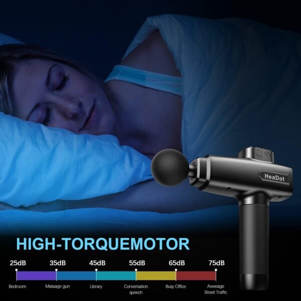 Muscle Massage Gun, Quiet Deep Tissue Percussion Back Neck Head Hammer Massager for Athletes, 30 Speed Level, LCD Touch Screen with 10 Heads, Hand Held Massager (Gray) - Image 8