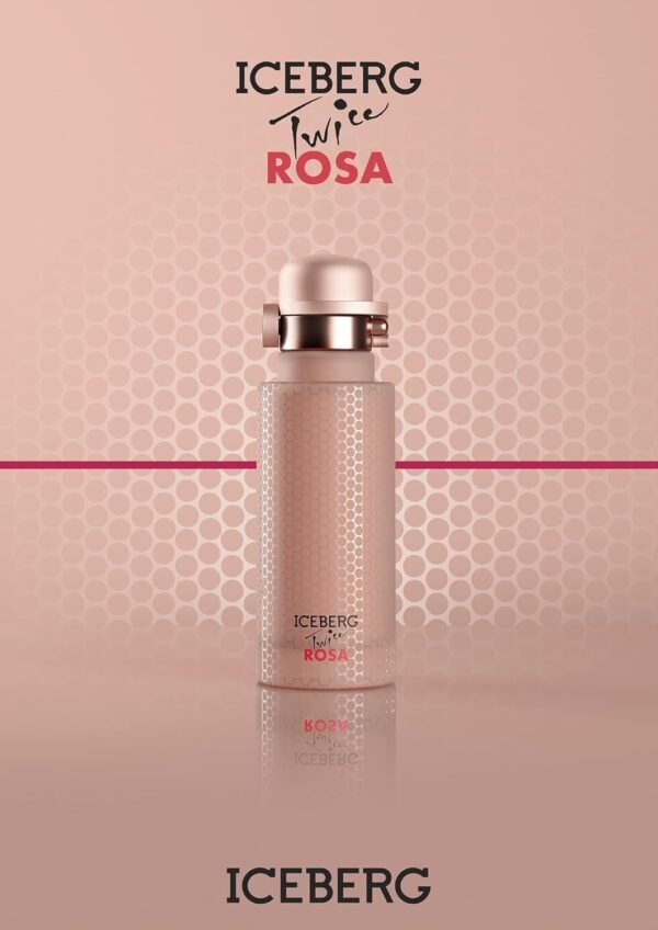 ICEBERG Twice ROSA - Woody Floral Musk Fragrance For The Modern Woman - Fresh And Fruity Feminine EDT Spray Perfume For Women - Sparkling Notes Of Redcurrant, Grapefruit, Jasmine, Cedarwood - 4.2 Oz - Image 8