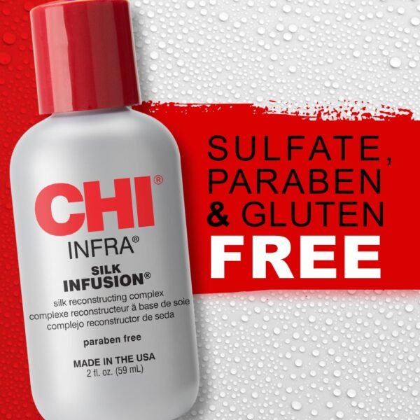 CHI Infra Silk Infusion, Leave-In Reconstructing Treatment To Strengthen & Protect All Hair Types, Alcohol-Free, 2 Oz - Image 6