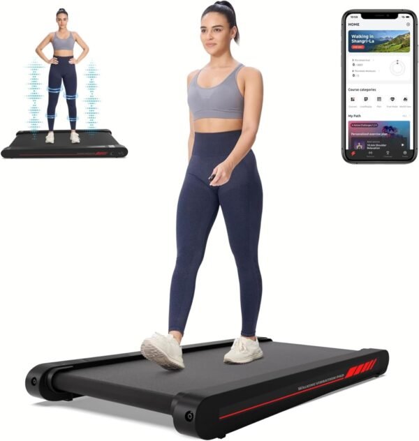 Sperax Walking Vibration Pad with APP, 3 in 1 Under Desk Treadmill, 2.5HP Low Noise Walking Treadmill Pad with Remote Control,Portable Treadmill for Home Office - Image 2