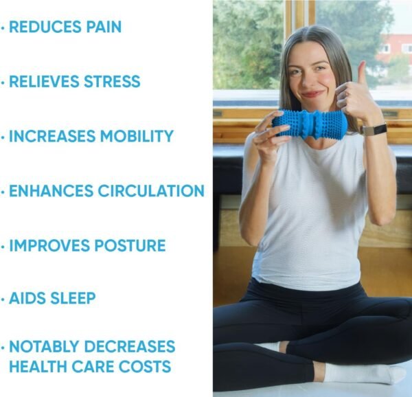 Dr. Cohen’s Deep Tissue Massage Roller-acuBack Heatable Massage Roller - Better Than Any Foam Roller for Exercise, Massage and Muscle Recovery- Physical Therapy Back Roller Muscle Massager Tool - Image 5