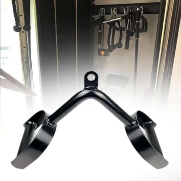 rockible Tricep Press Down Bar with Non Slip Grip V Bar LAT Pull Down Bar Double D Handle Cable Attachment for Bodybuilding Rowing - Image 5