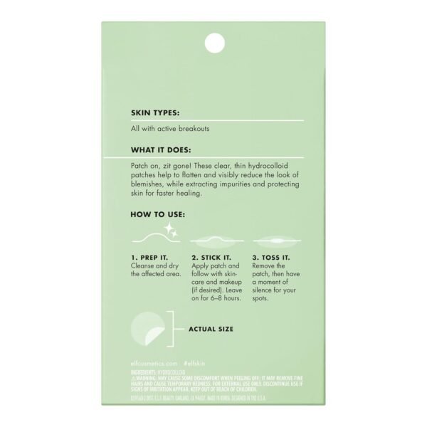 e.l.f. SKIN Blemish Breakthrough Stick It To Zits Pimple Patches, Helps Reduce The Look of Blemishes & Heal, Vegan & Cruelty-free, 36 Patches - Image 7