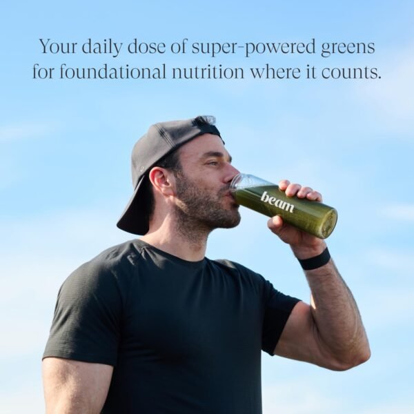 Beam Greens Powder, Greens Superfood Powder, Greens Supplement for Gut Health, Vegan, Non GMO Organic Greens Blend, Daily Greens with Ashwagandha, Vitamin C, B12, B6, D, Strawberry Kiwi, 15 Servings - Image 7