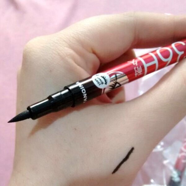 Gnker Eyeliner Waterproof Professional Liquid Long Lasting Cosmetics Eye Liner Pen Black 2 pcs - Image 3