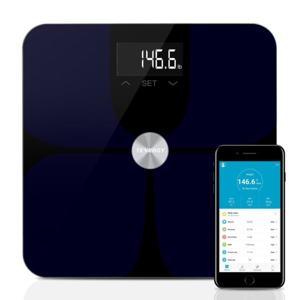 Tenergy Vitalis Body Fat Scale, High Precision Smart APP Scale, BMI Scale, Wireless Bluetooth Body Scale with Large Display, Digital Weight Scale Max Weight 400 LBS, Compatible w/iOS/Android - Image 2