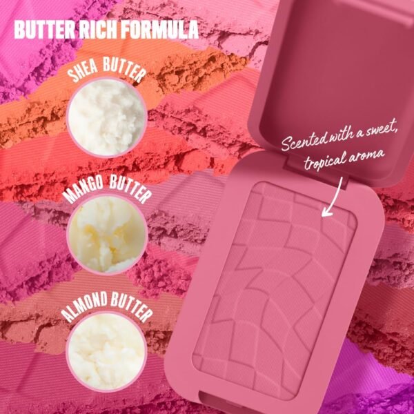 NYX PROFESSIONAL MAKEUP Buttermelt Powder Blush, Fade and Transfer-Resistant Blush, Up to 12HR Make Up Wear, Vegan Formula - For The Butta - Image 3